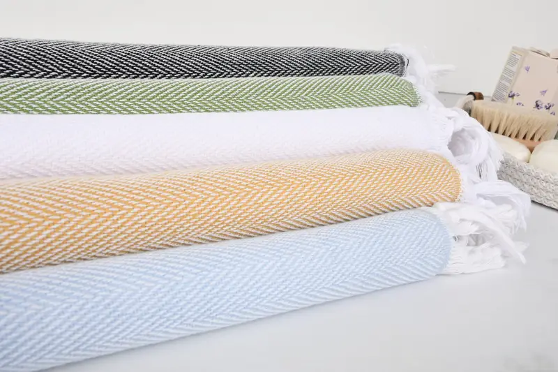 36x18 Cotton Herringbone Towel, Monogrammed Hand Towel, Decorative Towel, Summer Towel, Bridal Shower Favor, Monogram Hand Towel, Custom Hand Towel - 3