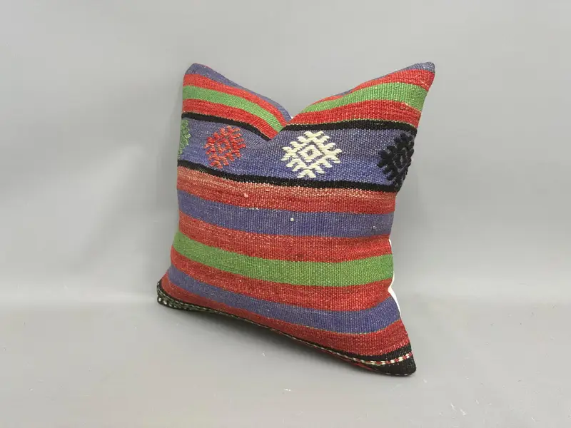 18x18 Purple Cushion Cover, Christmas Cushion Cover, Authentic Cushion, Gift Pillow, Kilim Pillow, Tribal Pillow, Turkish Pillow, Cushion - 3
