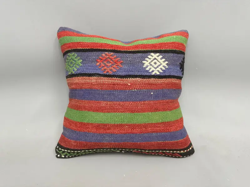 18x18 Purple Cushion Cover, Christmas Cushion Cover, Authentic Cushion, Gift Pillow, Kilim Pillow, Tribal Pillow, Turkish Pillow, Cushion - 4