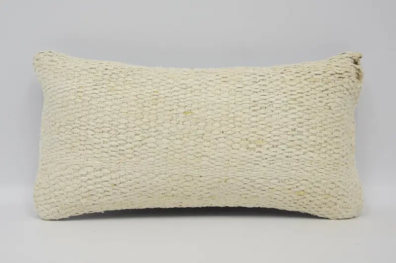 Rectangle Vintage Pillow Case, Moroccan WovenBeige 8x16 inch Euro Sham - 1
