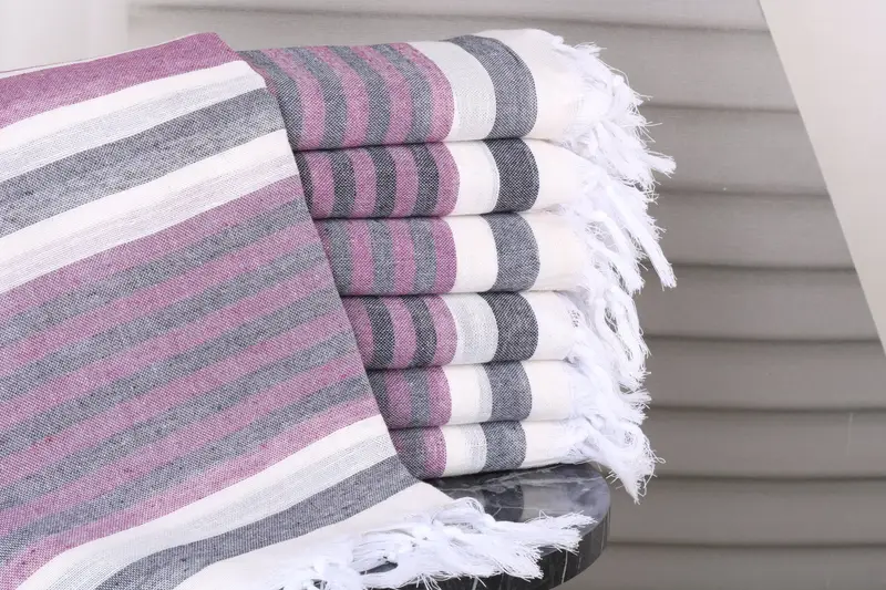 Bachelorette Party Gifts For Bride, Christmas Favors, Monogram Beach Towel, Bachelor Gifts, Spa Towel, Wedding Gift, 68x40 Cotton Striped Towel - 1