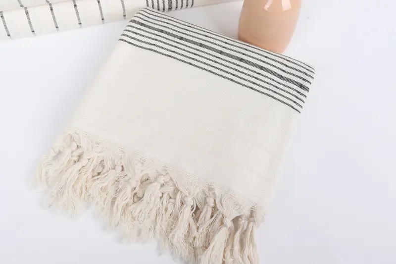 Bachelorette Party Decorations, 70x40 Cotton Striped Towel, Custom Towel Beach, Bridal Shower Gift, Gift For Coworker, Gift For Him, Spa Gift Towel - 5