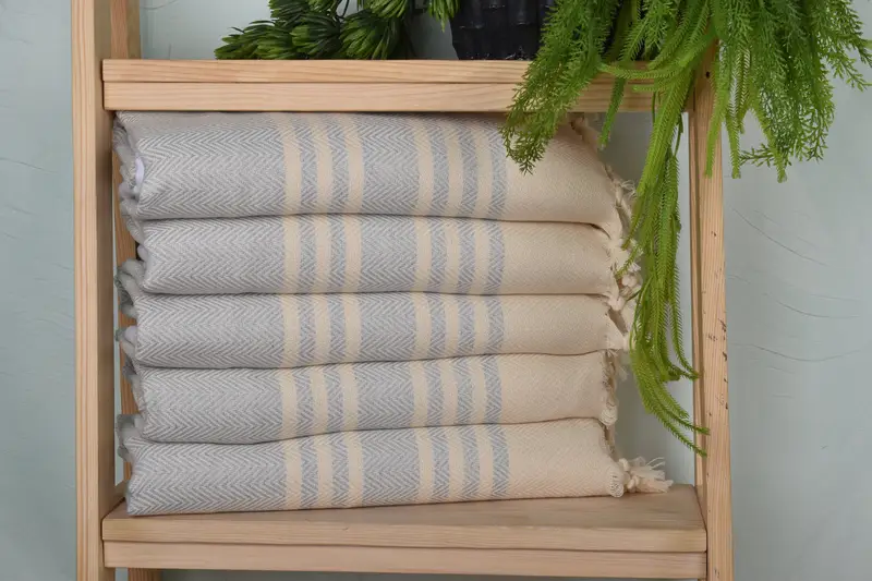 Monogrammed Hand Towel, Monogrammed Turkish Towel, Personalized Hand Towel, Bachelor Gifts, 36x20 Cotton Herringbone Towel, Monogram Hand Towel - 1