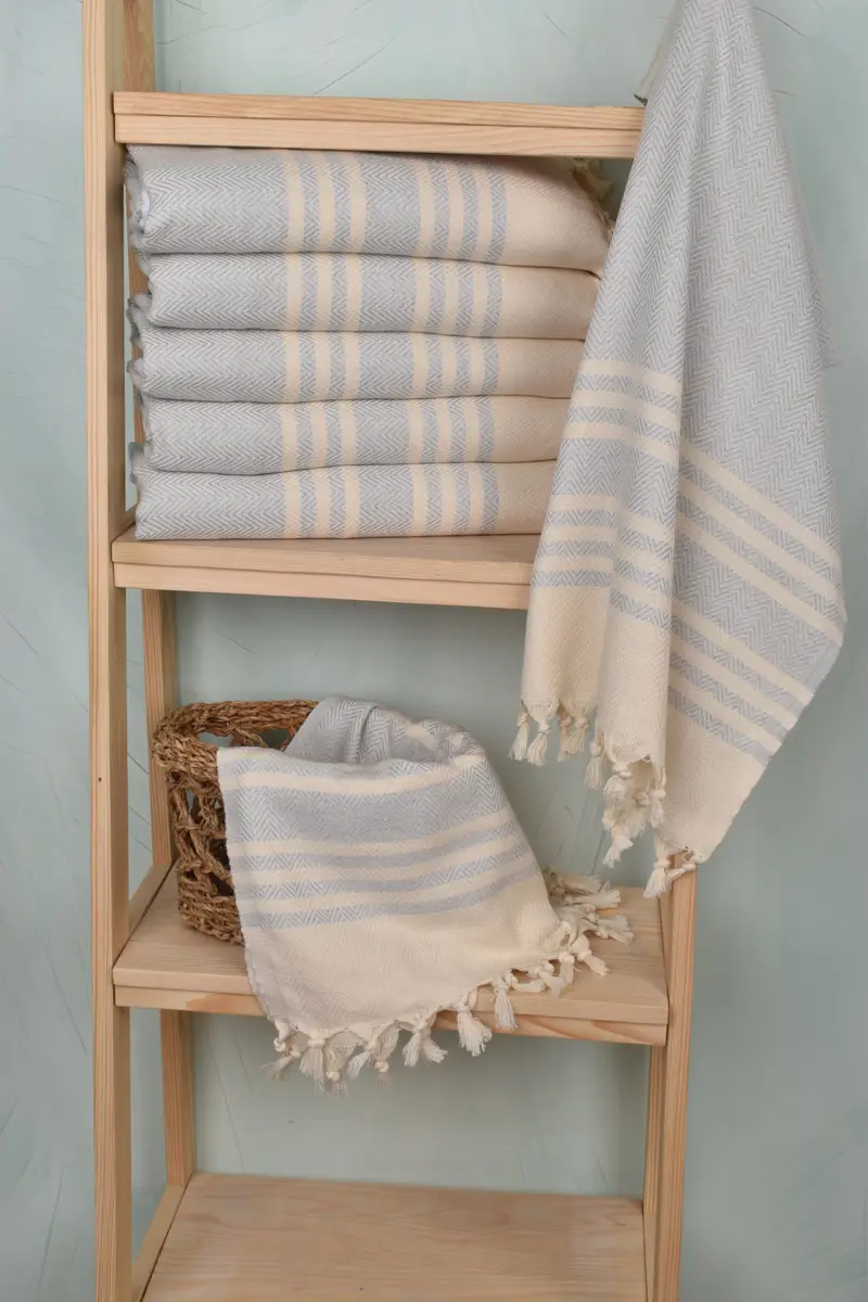 Monogrammed Hand Towel, Monogrammed Turkish Towel, Personalized Hand Towel, Bachelor Gifts, 36x20 Cotton Herringbone Towel, Monogram Hand Towel - 3