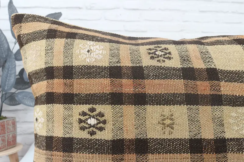 Authentic Pillow Case, 28x28 Yellow Pillow, Kilim Cushion Sham, Gift Pillow, Personalized Gift Pillow Pillow Cover, Pillow for Sofa, Pillow Cover - 5