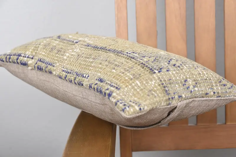Cushion, 8x16 Beige Cushion, Vintage Kilim Pillow, Kilim Cushion Sham, Outdoor Cushion Case, Bright Pillow Cover, Interior Designer Pillow - 6