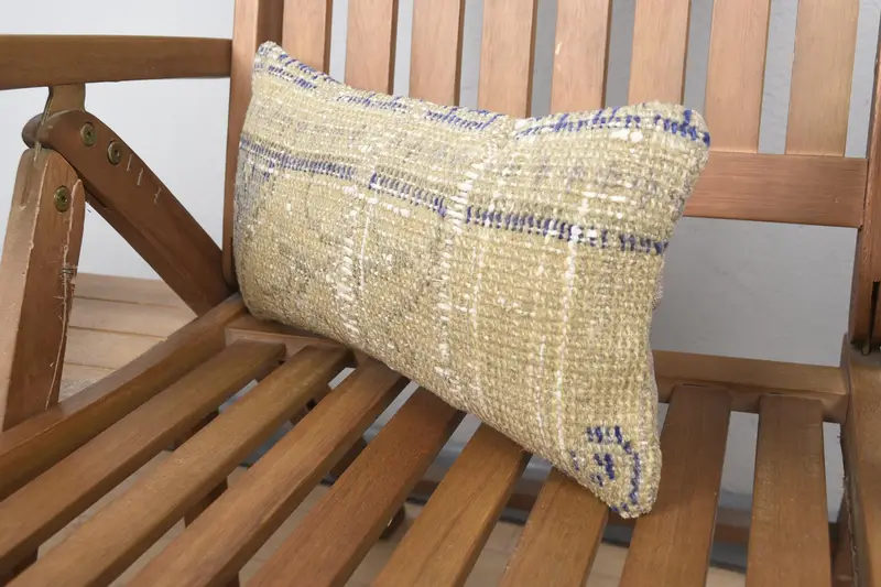 Cushion, 8x16 Beige Cushion, Vintage Kilim Pillow, Kilim Cushion Sham, Outdoor Cushion Case, Bright Pillow Cover, Interior Designer Pillow - 3