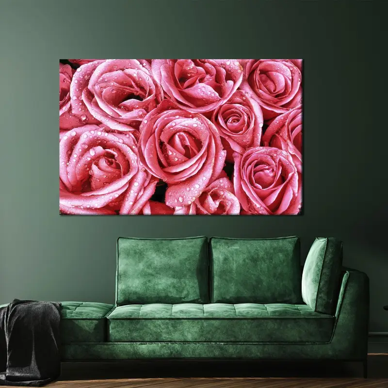 Modern Luxury Pink Rose Canvas Print - Trendy Wall Art
