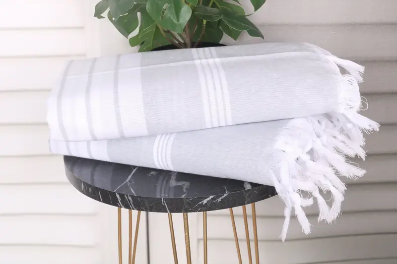 Turkish towel, Organic Turkish towel, Bath towel, Embroidered Beach Towel, Turkish Towel Monogram, Halloween Gifts, 68x36 Cotton Striped Towel - 3