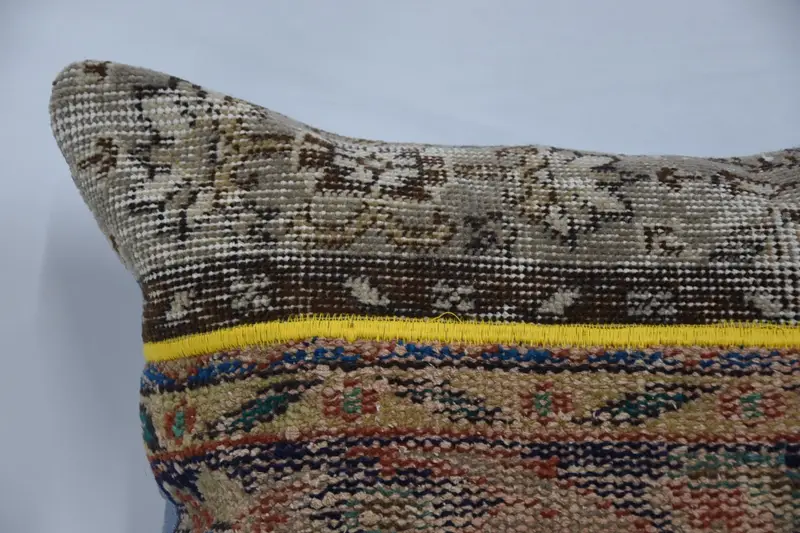 Pillow Case, Kilim Cushion Sham, Christmas Cushion Case, Boho Pillow, Kilim Pillow, 28x28 Beige Pillow Case, Designer Throw Pillow - 2