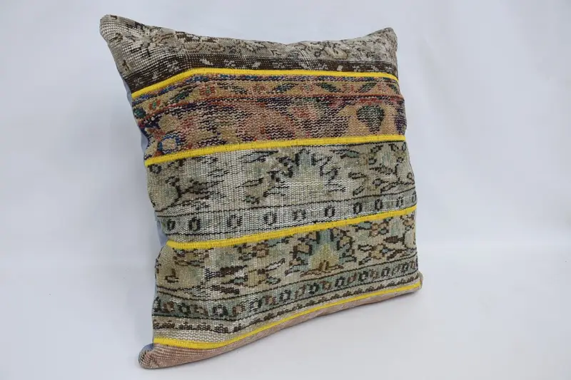 Pillow Case, Kilim Cushion Sham, Christmas Cushion Case, Boho Pillow, Kilim Pillow, 28x28 Beige Pillow Case, Designer Throw Pillow - 3