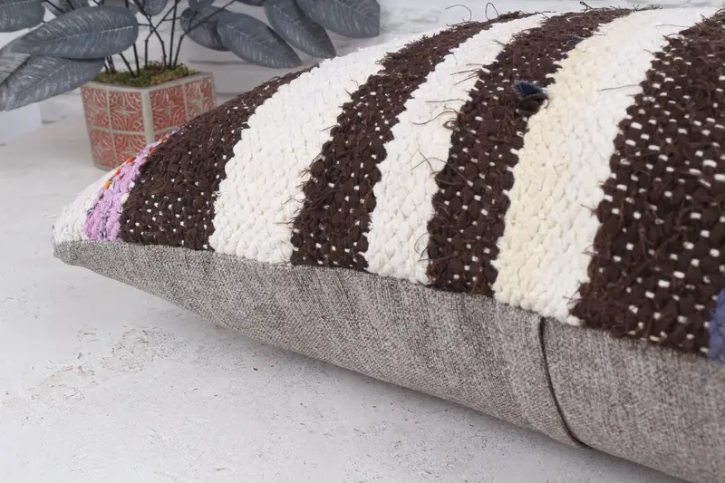 Pillow, Aztec Cushion Cover, 22x22 Brown Cushion, Turkish Pillow, Pillow for Couch, Interior Designer Pillow, Armchair Pillow, Hippie Throw Pillow - 8