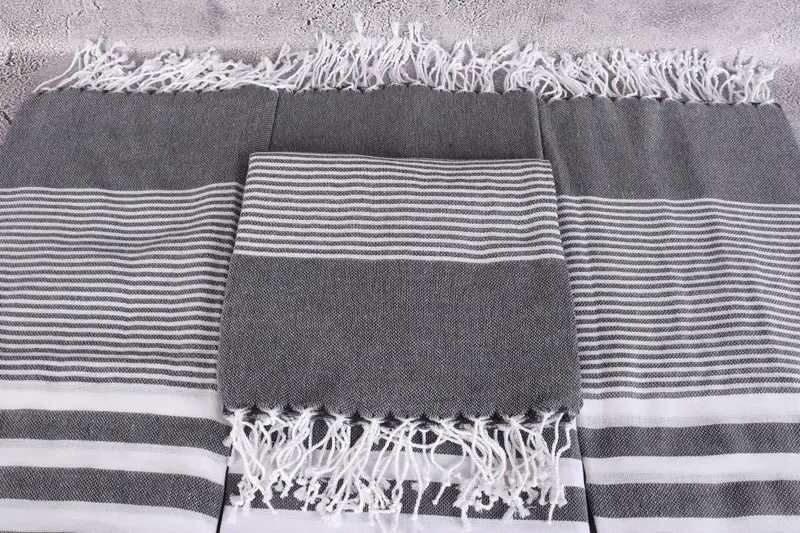 Travel towel, Custom Bath Towel, Quick-dry peshtemal, Best Friend Gift Ideas, Best Wedding Gift, 70x40 Cotton Striped Towel, Absorbent Turkish towel - 4