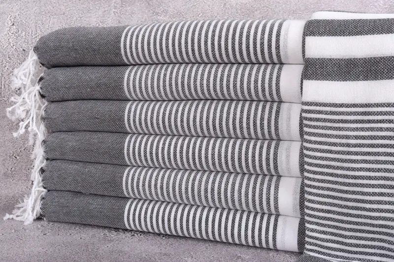 Travel towel, Custom Bath Towel, Quick-dry peshtemal, Best Friend Gift Ideas, Best Wedding Gift, 70x40 Cotton Striped Towel, Absorbent Turkish towel - 1