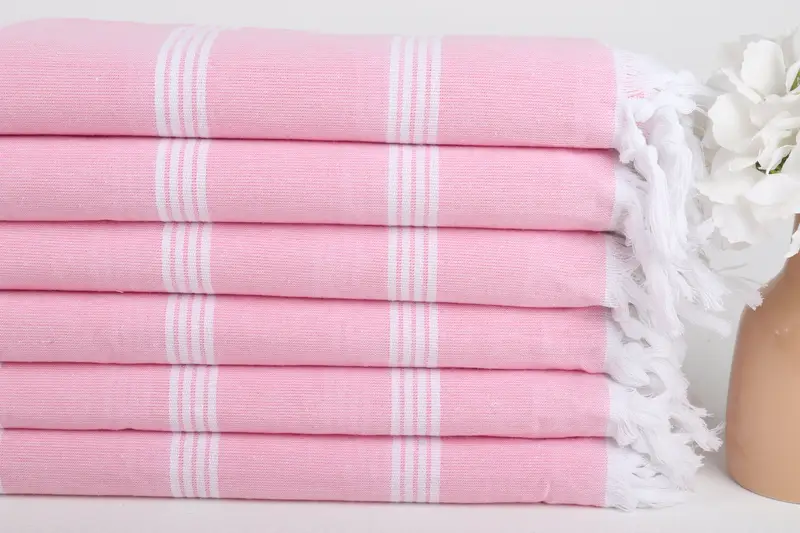 Wedding Favors, Organic cotton peshtemal for spa and beach, Gift For Her, Bachelor Party Favors, Bridesmaid Gift Towel, 70x30 Cotton Striped Towel - 3