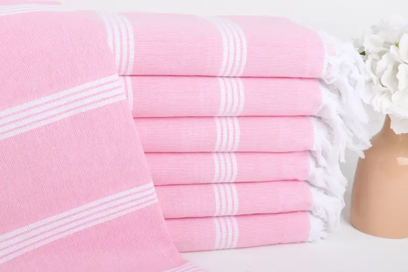 Wedding Favors, Organic cotton peshtemal for spa and beach, Gift For Her, Bachelor Party Favors, Bridesmaid Gift Towel, 70x30 Cotton Striped Towel - 1