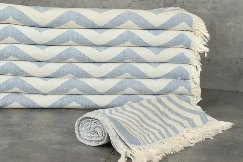 Spa Towel, Bridesmaid Gifts, Custom Hand Towel, Holiday Towel, Bridal Gifts, Monogram Kitchen Towel, Gift For Him, 40x24 Cotton Zigzag Design Towel - 2