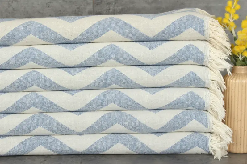 Spa Towel, Bridesmaid Gifts, Custom Hand Towel, Holiday Towel, Bridal Gifts, Monogram Kitchen Towel, Gift For Him, 40x24 Cotton Zigzag Design Towel - 1