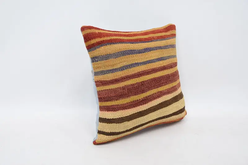 Decorative Cushion, Turkish Pillow, Vintage Kilim Pillow, 12x12 Red Pillow Case, Car Pillow, Turkish Kilim Pillow, Cushion Case - 3