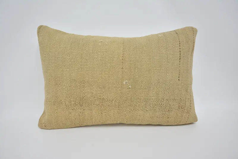 Pillow for Couch, 16x24 Beige Cushion, Tapestry Pillow Sham, Seat Cushion Case, Antique Pillows, Pet Pillow Sham, Cushion, Vintage Kilim Pillow - 1
