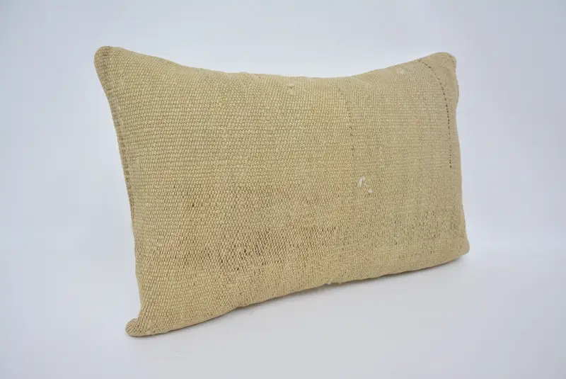 Pillow for Couch, 16x24 Beige Cushion, Tapestry Pillow Sham, Seat Cushion Case, Antique Pillows, Pet Pillow Sham, Cushion, Vintage Kilim Pillow - 3