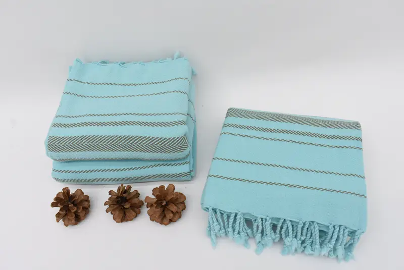 70x40 Cotton Striped Towel, Gift For Coworker, Bridesmaid Towel, Personalized Turkish Towel, Scarf Towel, Personalized Beach Towel, Travel towel - 7