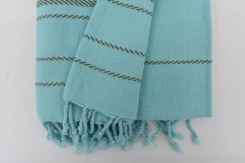 70x40 Cotton Striped Towel, Gift For Coworker, Bridesmaid Towel, Personalized Turkish Towel, Scarf Towel, Personalized Beach Towel, Travel towel - 4
