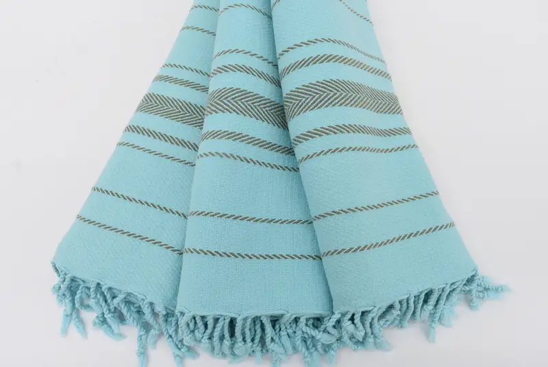 70x40 Cotton Striped Towel, Gift For Coworker, Bridesmaid Towel, Personalized Turkish Towel, Scarf Towel, Personalized Beach Towel, Travel towel - 3