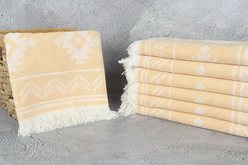 Pool Towels, Merry Christmas Gifts, Monogram Beach Towel, Housewarming Gift, Turkish towel, Gift For The Home Decor, 74x40 Cotton Geometric Towel - 4