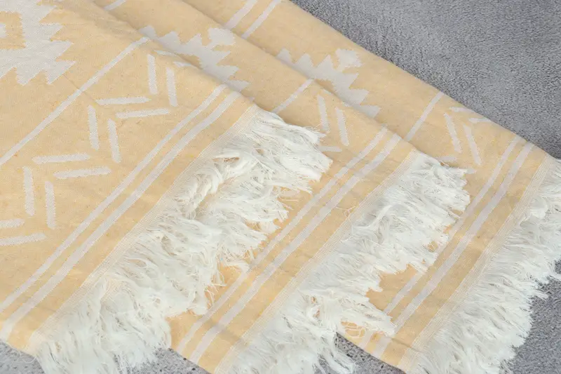 Pool Towels, Merry Christmas Gifts, Monogram Beach Towel, Housewarming Gift, Turkish towel, Gift For The Home Decor, 74x40 Cotton Geometric Towel - 6
