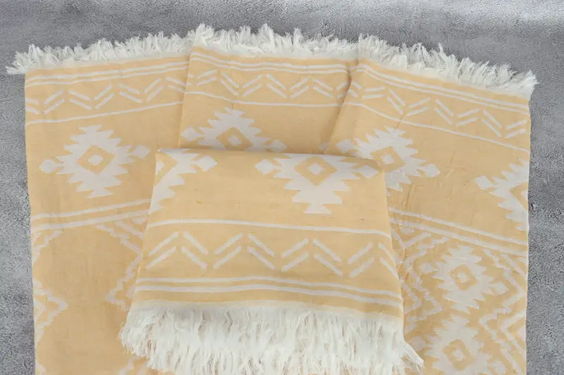 Pool Towels, Merry Christmas Gifts, Monogram Beach Towel, Housewarming Gift, Turkish towel, Gift For The Home Decor, 74x40 Cotton Geometric Towel - 5