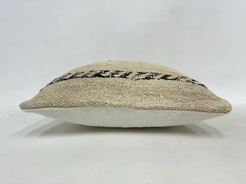 Gift Pillow, Aesthetic Pillow Sham, Rustic Cushion Cover, Ethnic Cushion, Kilim Pillow, Cushion, Boho Pillow, 16x16 Beige Cushion Case - 5