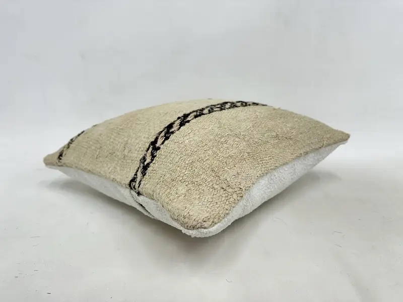 Gift Pillow, Aesthetic Pillow Sham, Rustic Cushion Cover, Ethnic Cushion, Kilim Pillow, Cushion, Boho Pillow, 16x16 Beige Cushion Case - 6