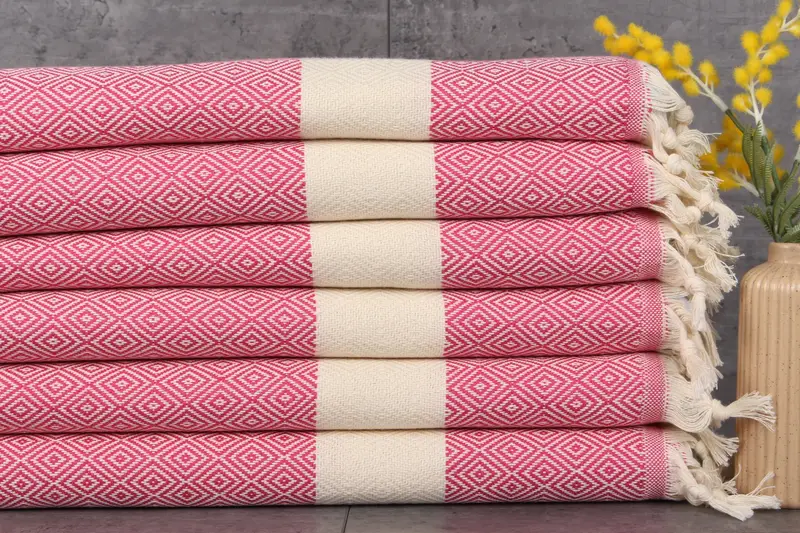 Custom Embroidered Fuchsia Hand Towel, Kitchen Towel, 20x36 Inches