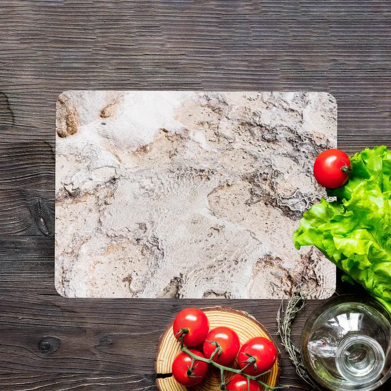 Textured Glass Cutting Board with Contemporary Nature Design