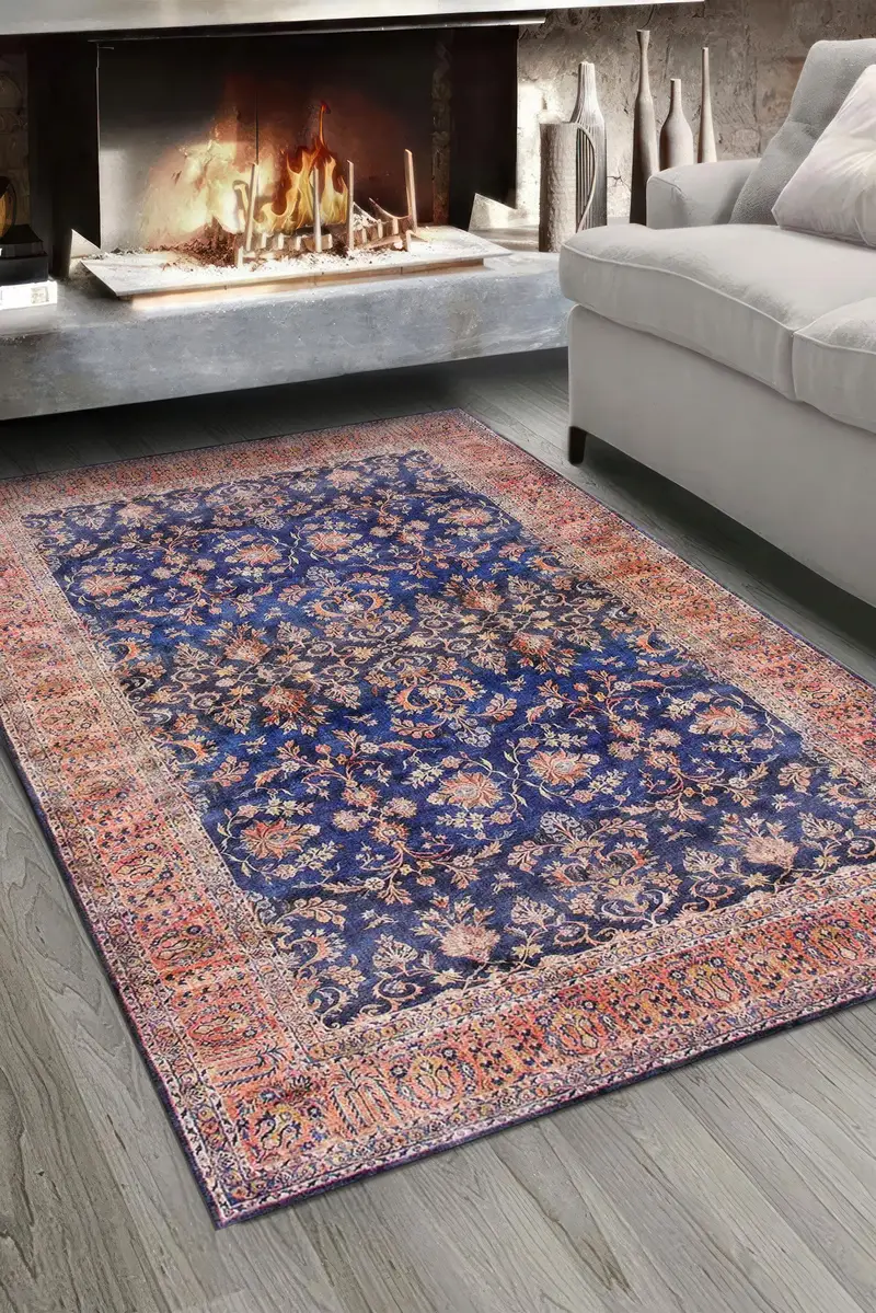 エレガントなプリントラグ：モダンなデザイン、柔らかい生地、ユニークなパターン。