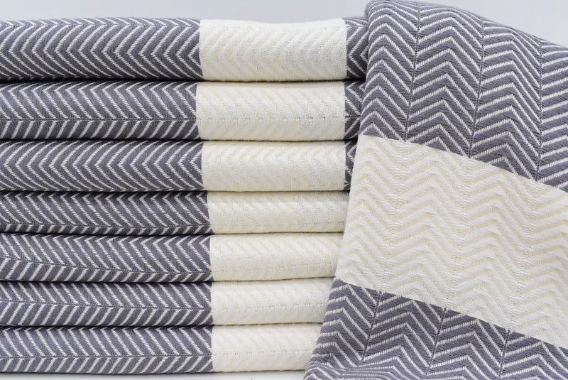 Bridal Shower Gift, Home Gift, Extra large Turkish bath towel, Decorative Towel, Turkish hand towel, Turkish Towel Beach, 70x40 Cotton Zig zag Towel - 1