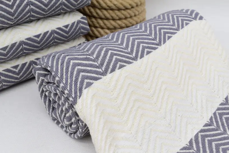 Bridal Shower Gift, Home Gift, Extra large Turkish bath towel, Decorative Towel, Turkish hand towel, Turkish Towel Beach, 70x40 Cotton Zig zag Towel - 6