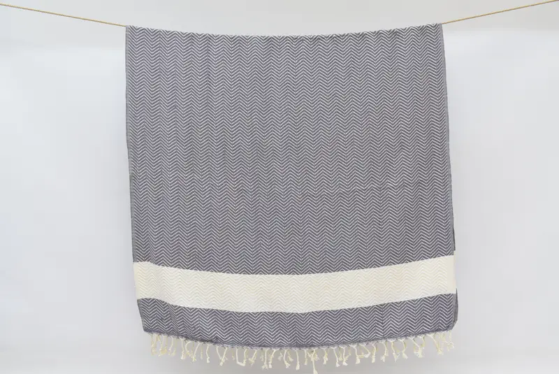 Bridal Shower Gift, Home Gift, Extra large Turkish bath towel, Decorative Towel, Turkish hand towel, Turkish Towel Beach, 70x40 Cotton Zig zag Towel - 8