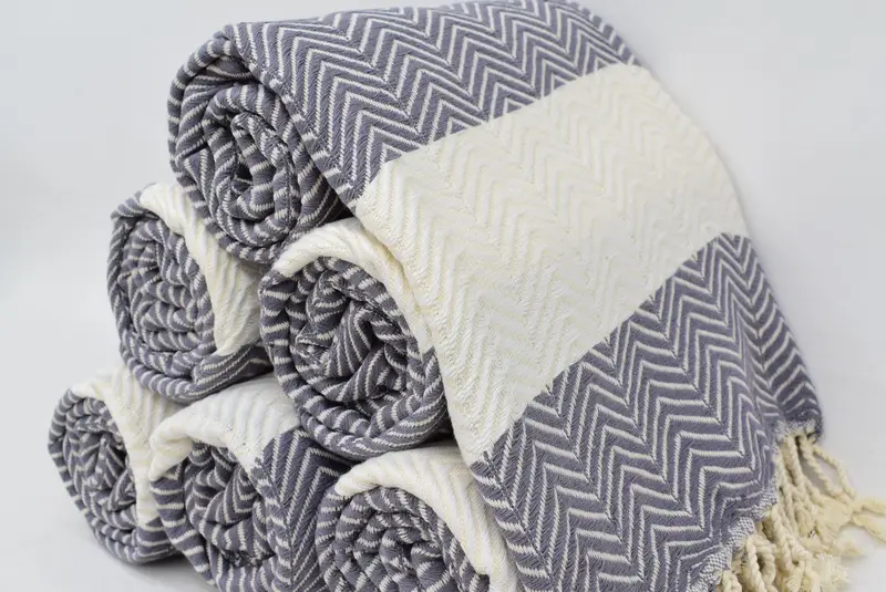 Bridal Shower Gift, Home Gift, Extra large Turkish bath towel, Decorative Towel, Turkish hand towel, Turkish Towel Beach, 70x40 Cotton Zig zag Towel - 7