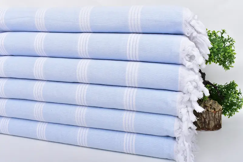70x30 Cotton Striped Towel, Lightweight towel, Absorbent towel, Grandma Gift, Bachelorette Party Items, Beach Wedding Favor, Quick-dry towel - 3
