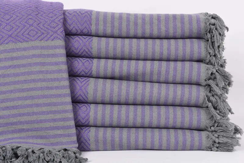 Bachelorette Gifts, Woven Blanket, Custom Wedding Gifts, Anniversary Gift For Her, 104x80 Cotton Diamond Towel, Oversized Beach Towel - 1