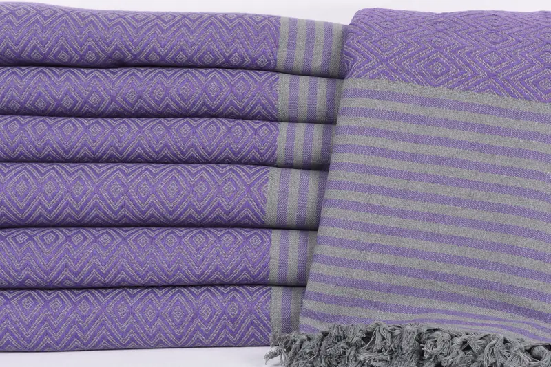 Bachelorette Gifts, Woven Blanket, Custom Wedding Gifts, Anniversary Gift For Her, 104x80 Cotton Diamond Towel, Oversized Beach Towel - 2