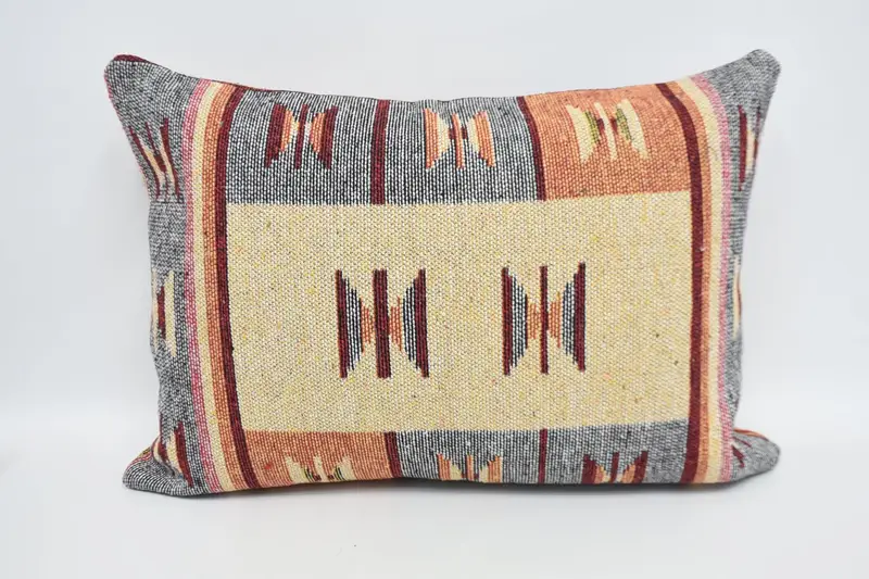 Boho Pillow, 20x28 Red Pillow Cover, Pillow for Couch, Authentic Cushion, Pillow Cover, Ethnical Kilim Rug Pillow, Meditation Pillow - 5