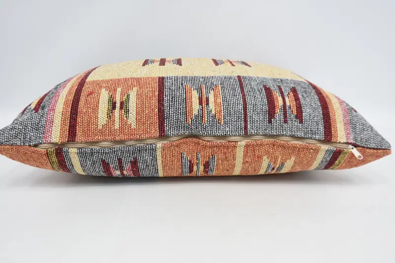 Boho Pillow, 20x28 Red Pillow Cover, Pillow for Couch, Authentic Cushion, Pillow Cover, Ethnical Kilim Rug Pillow, Meditation Pillow - 6