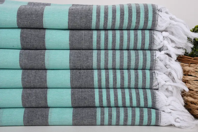 Valentines Day Gift For Him, Summer Gift, Yoga Towel, Bridesmaid Gift Towel, Bachelorette Beach Towel, 68x36 Cotton Striped Towel, Personalized Gift - 2