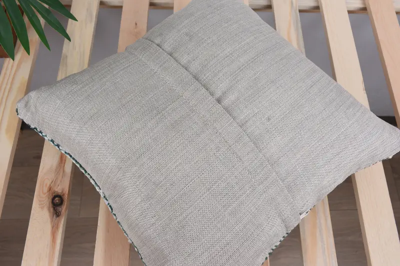 Kilim Pillow, Vintage Cushion, Throw Kilim Pillow, Ethnical Kilim Rug Pillow, 14x14 Green Cushion, Cushion Cover, Accent Throw Pillow - 8