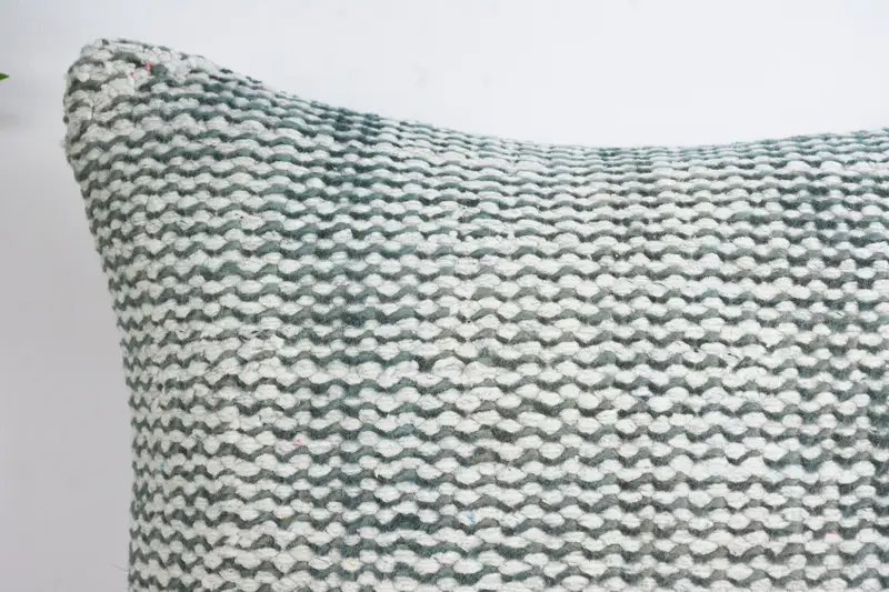 Kilim Pillow, Vintage Cushion, Throw Kilim Pillow, Ethnical Kilim Rug Pillow, 14x14 Green Cushion, Cushion Cover, Accent Throw Pillow - 2
