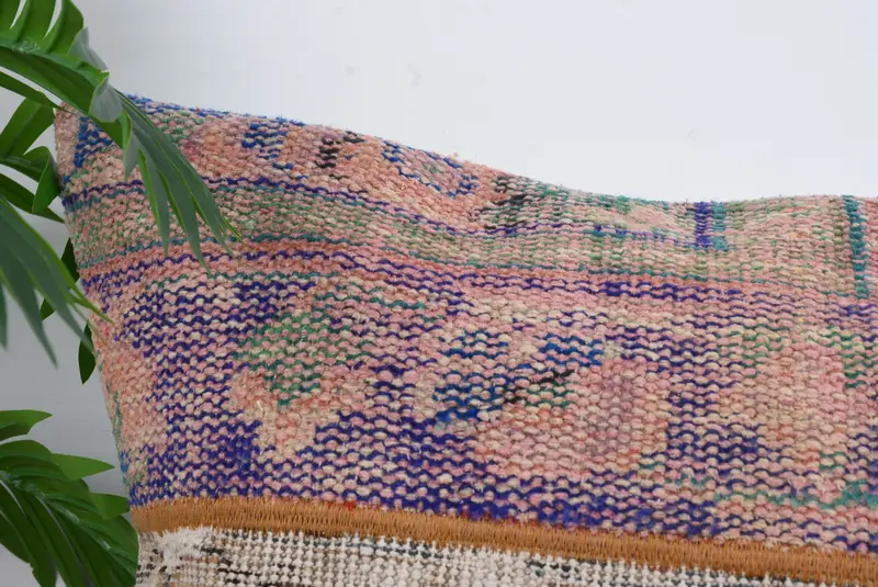 Kilim Pillow, 20x28 Beige Cushion Cover, Cushion Cover, Handwoven Pillow Cover, Handmade Pillow Case, Vintage Pillow, Boho Pillow Sham Cover - 3