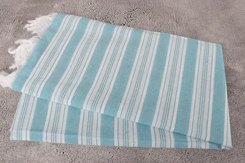 Turkish Towel USA, Bachelor Party Favors, Absorbent Turkish towel, Embroidered Turkish Towel, Housewarming Gift, 70x40 Cotton Striped Towel - 6